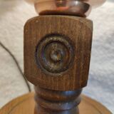 Basque wooden lamp in the Charles Dudouyt style