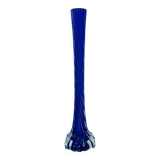 Vase soliflore vintage spirale bleu