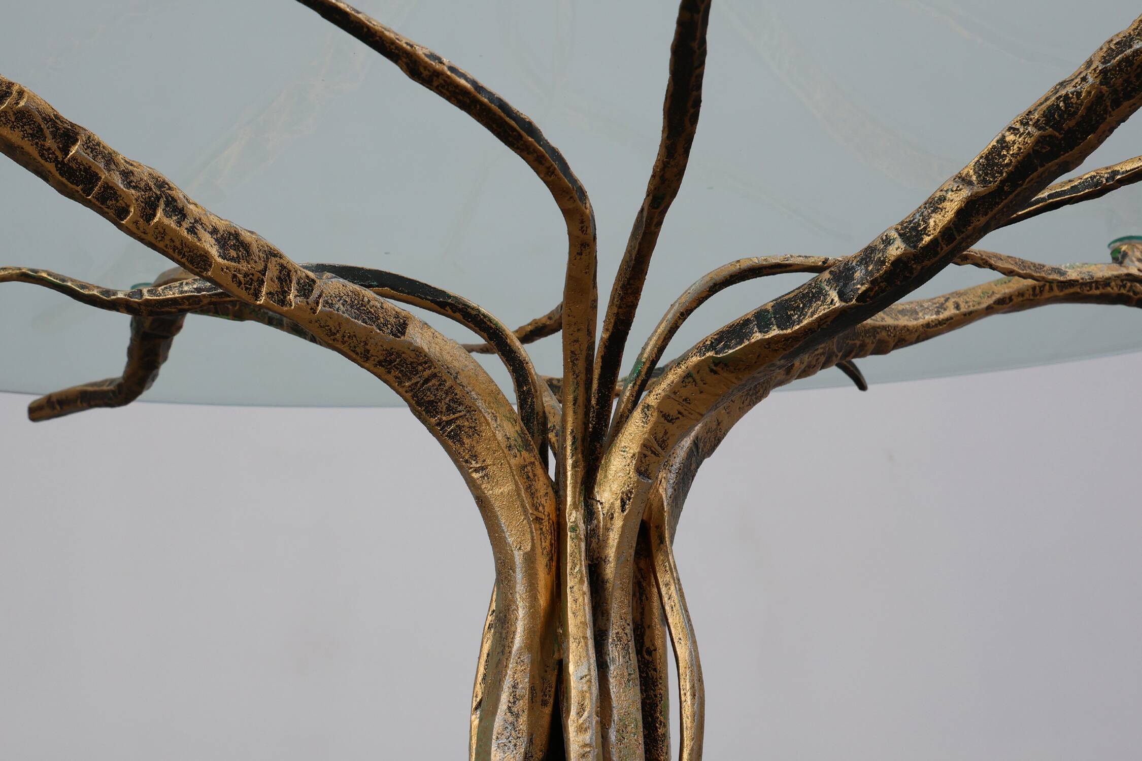 Mid-century forged metal coffee table by Salvino Marsura, Italy 1960s