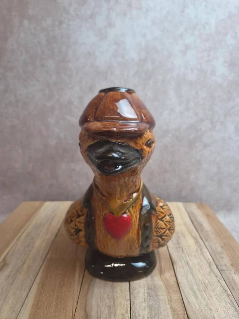 Pichet canard vintage en céramique émaillée