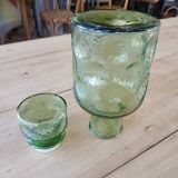Antique green carafe