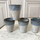 Lot de 4 verres tasses en grès vintage années 70