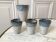 Lot de 4 verres tasses en grès vintage années 70