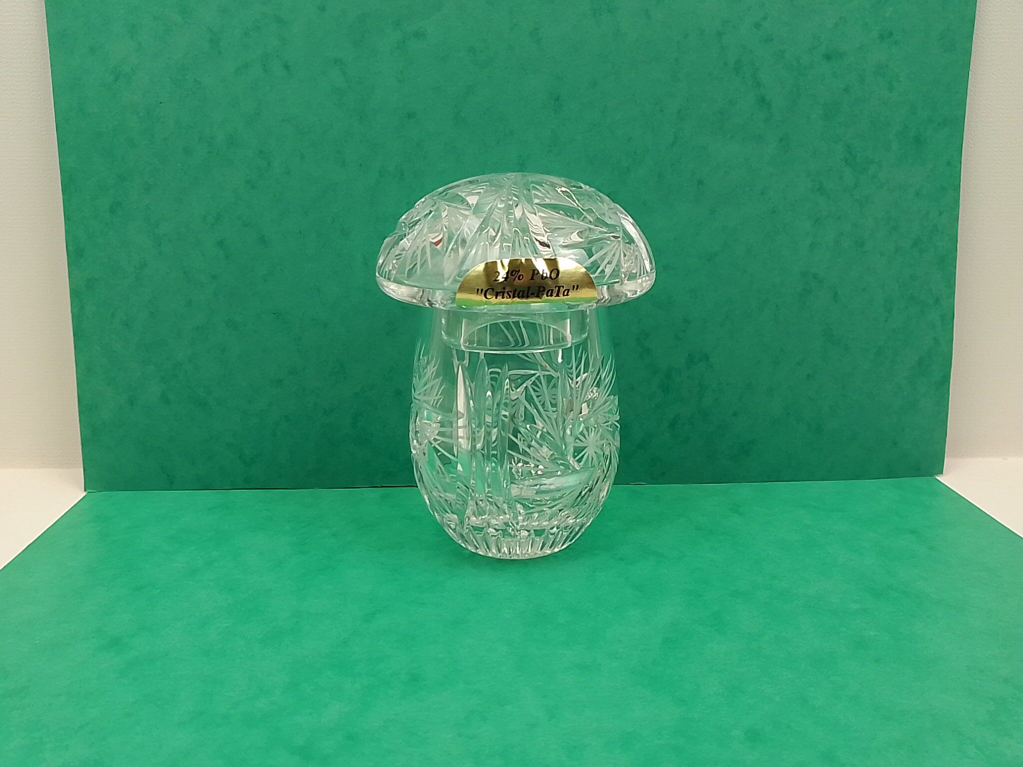 Boîte en cristal forme champignon 10 cm