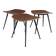 Three stools, teak and steel, Denmark 1950s
