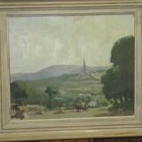 oil on canvas-Phare de douardenez by Marec