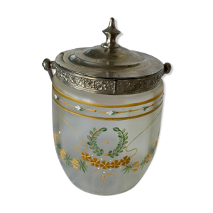 Pot à biscuit en verre émaillée