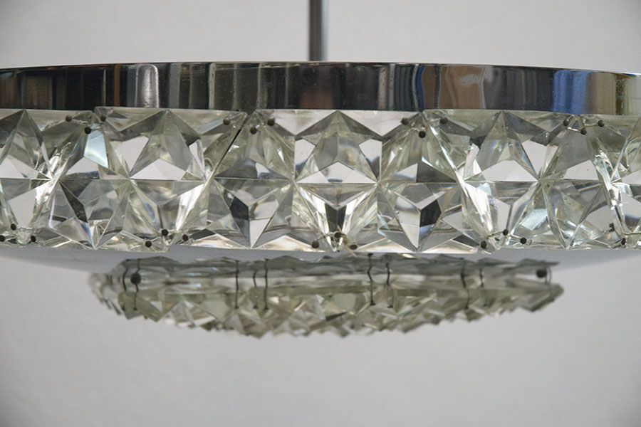 Chandelier with crystals 1970s