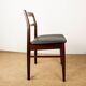 4 Danish chairs in rosewood and new leatherette by Henning Kjaernulf 1960.