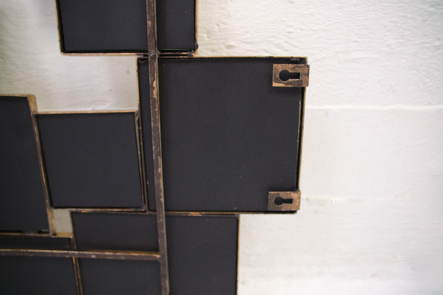 Mirror in gilded metal with leaf. in the taste of Marc du Plantier