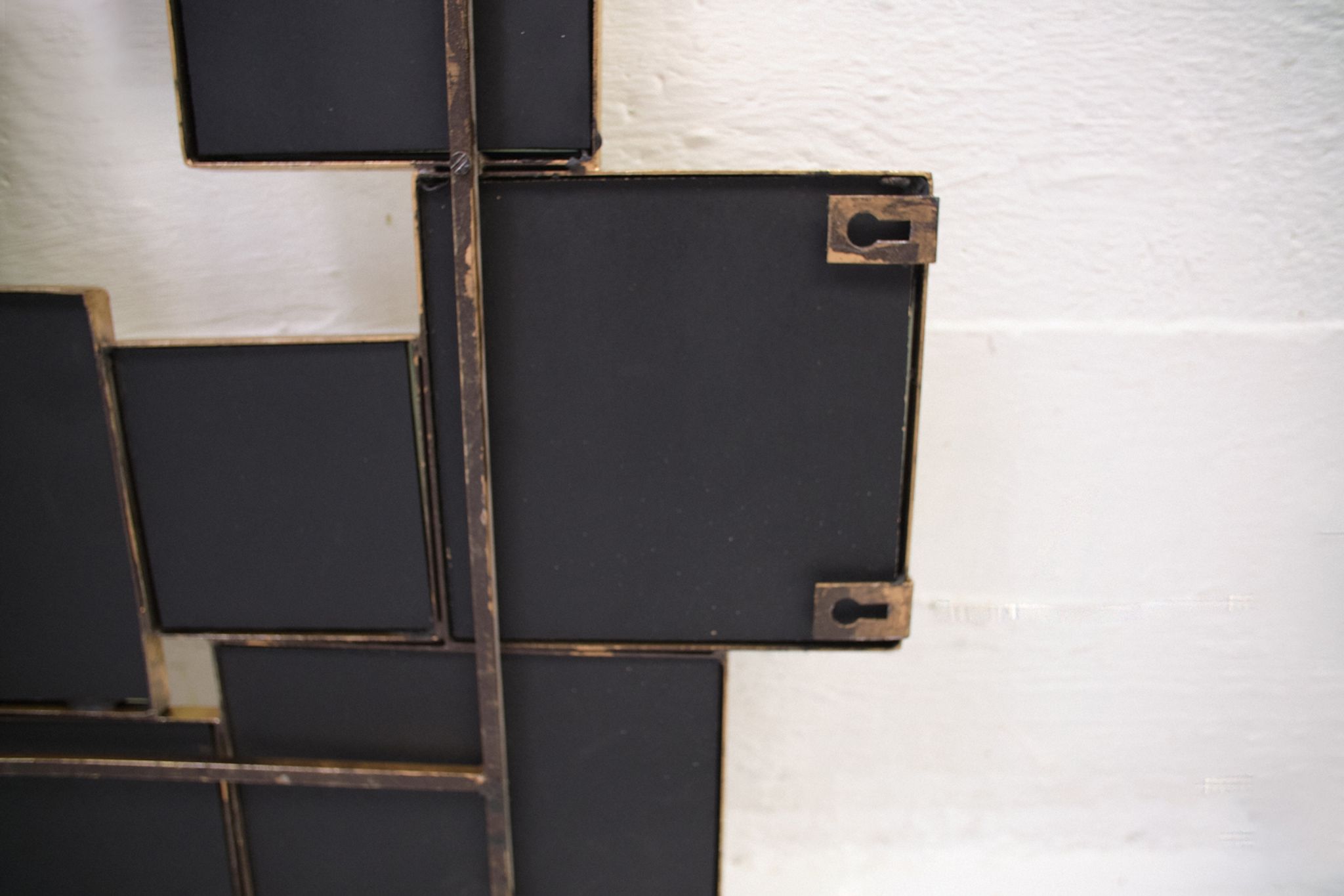 Mirror in gilded metal with leaf. in the taste of Marc du Plantier