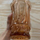 Vase tulipe rose 1950 en verre soufflé