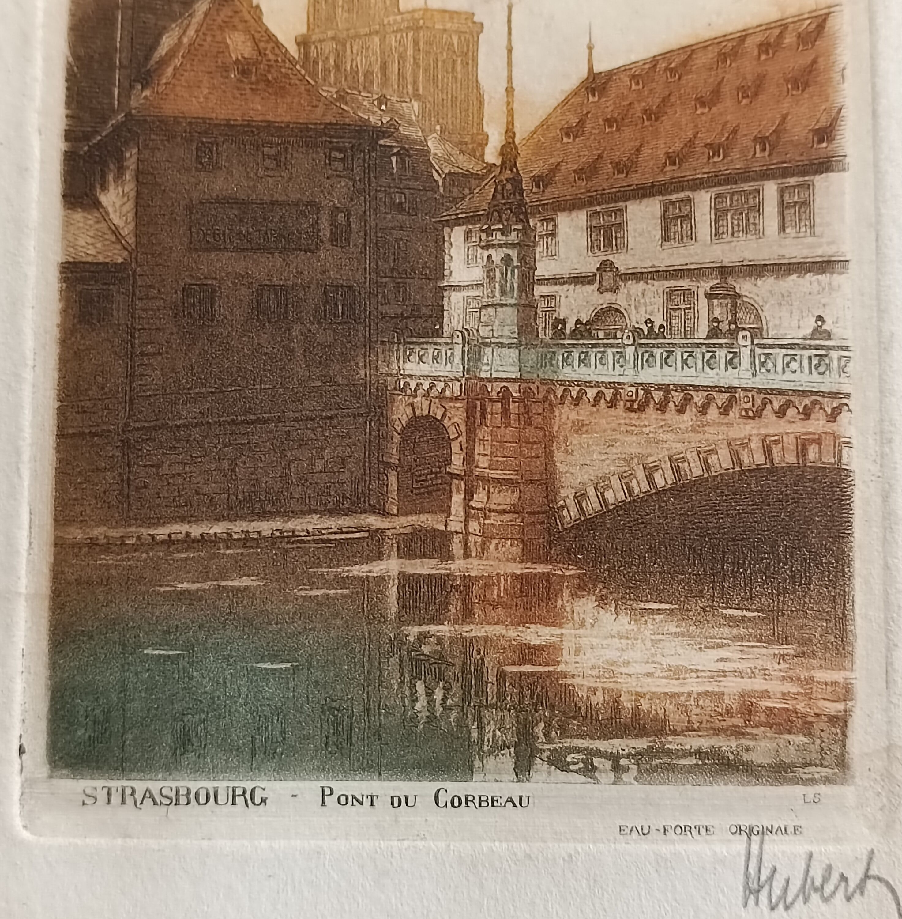Framed print, Strasbourg Pont du corbeau