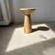 Side table, end of sofa in natural mango monoxyl conical tray H:50cm
