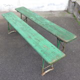 Pair of folding brewery benches
