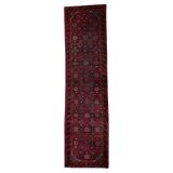 Distressed antique Persian Hamadan runner 2.8' x 9.11' - circa 1920 (1C1199)