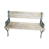 Cast iron and wood bench