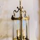 Large round St Louis XV corridor lantern from the mid-20th century in gilded bronze