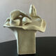 Vintage ceramic vase, glazed and signed.