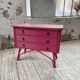 Commode rotin rose vintage