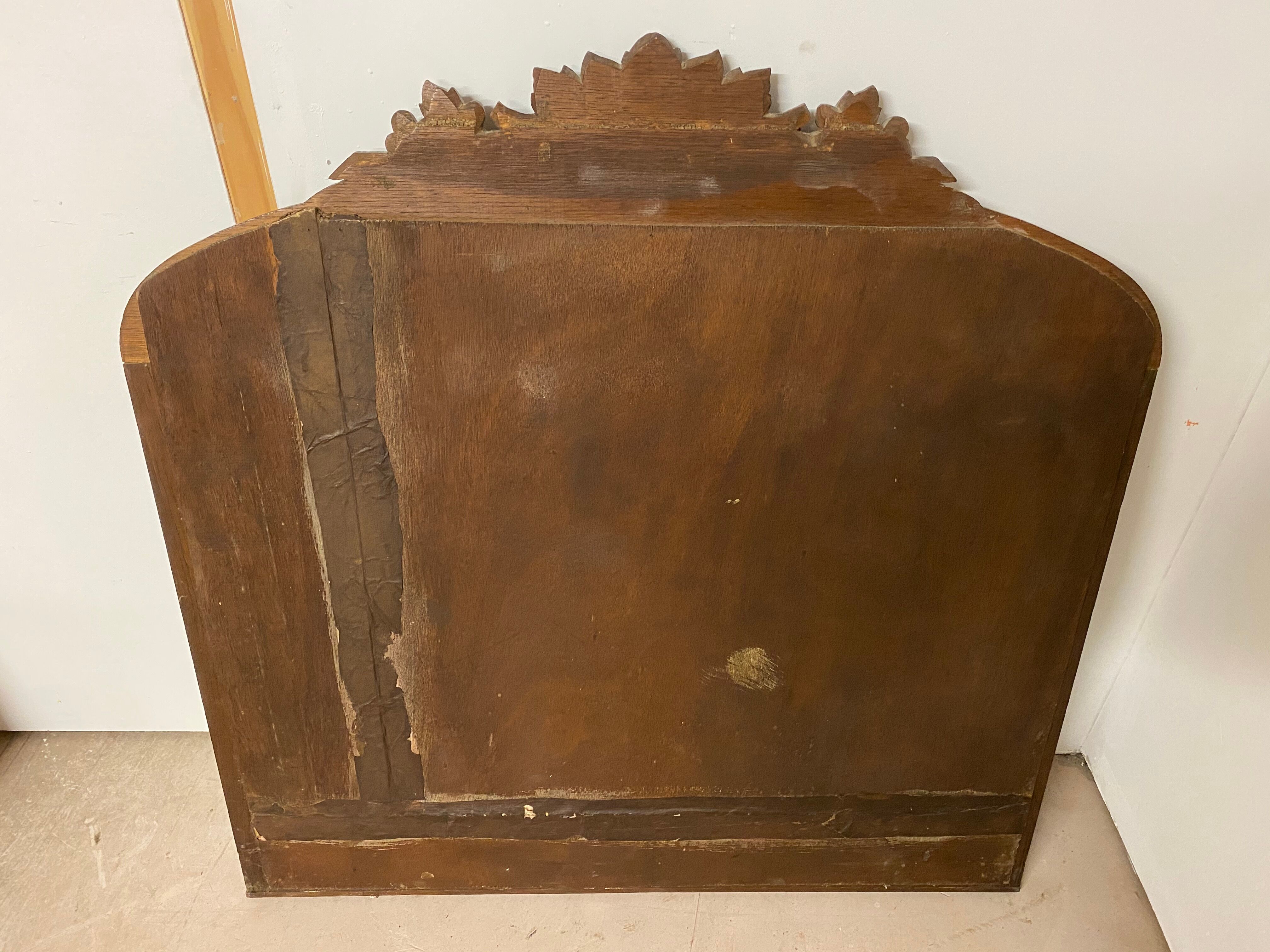 Bevelled mirror frame wooden art deco fruit basket 89x85cm