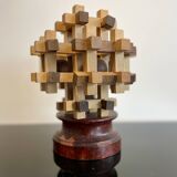 Multi-ball wooden puzzle