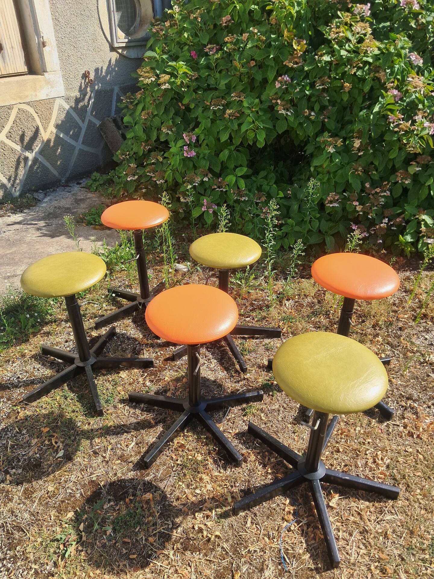 Adjustable stools from the 70s