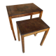Pair of studded nesting tables from the 1930s.