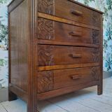 Art Deco chest of drawers, vintage antique furniture