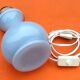 Shower lamp base, blue opaline glass
