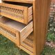 Commode rotin vintage
