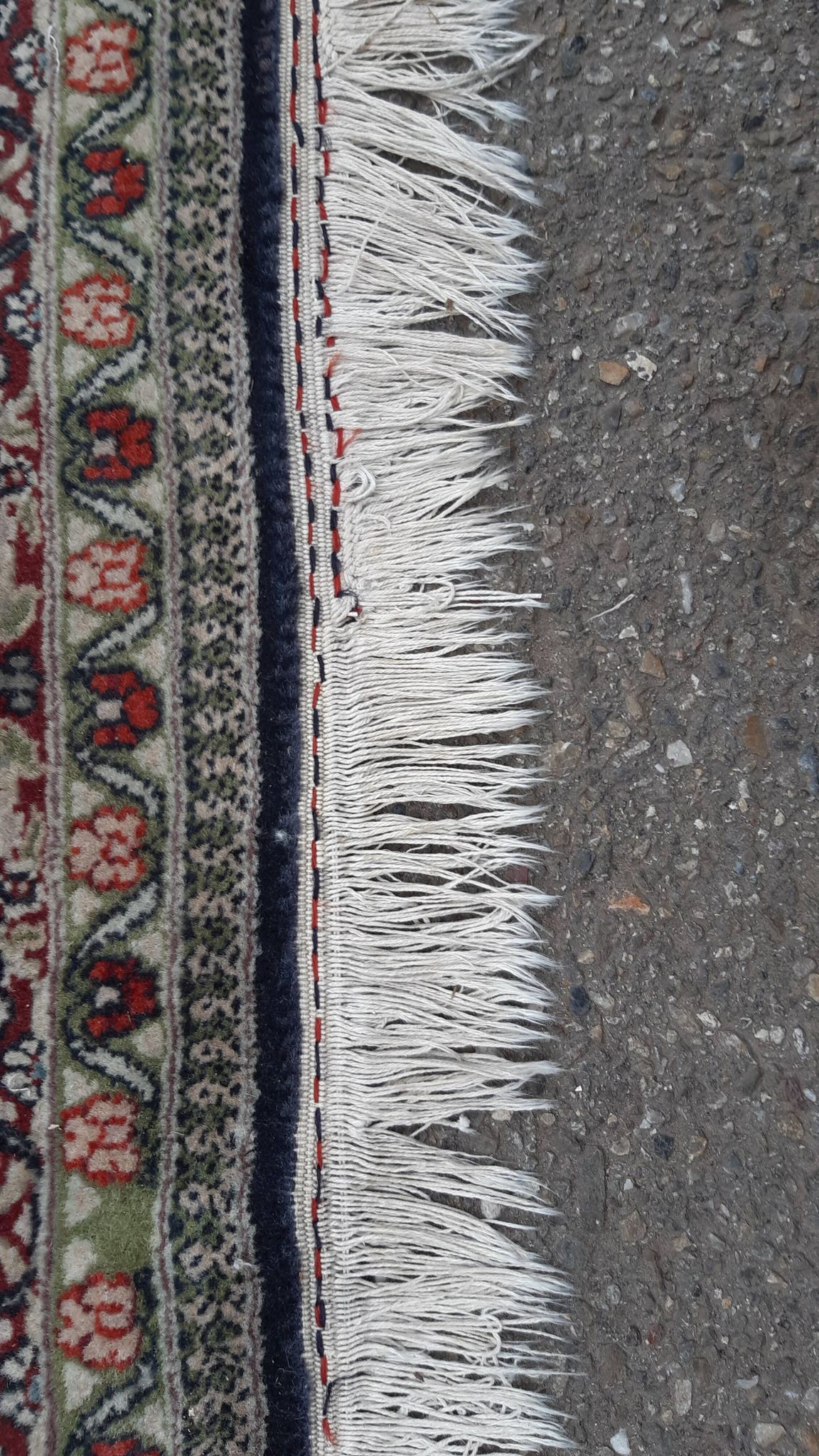 Tapis ancien kashmir laine et soie 144x93cm
