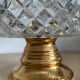 Vintage crystal and brass footed bowl