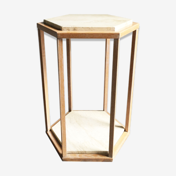 Side table or harness in travertine 1970