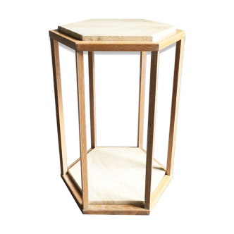 Side table or harness in travertine 1970