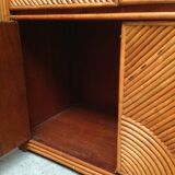Library Buffet bamboo and wood