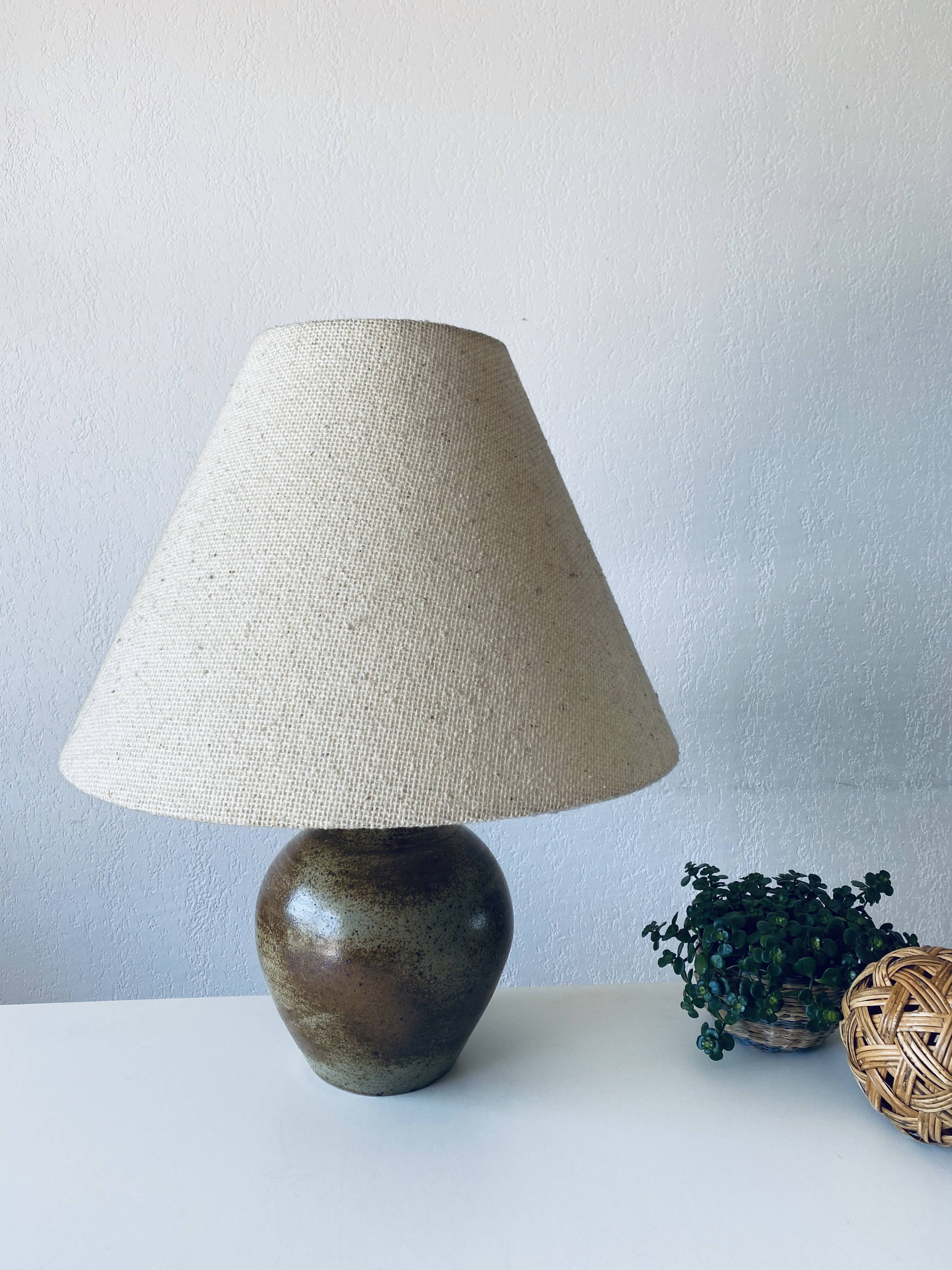 Lampe bohème en grès et laine Selency