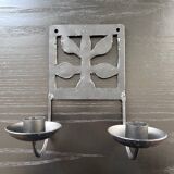 Wrought iron wall candle holder