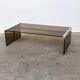 Smoked Glass Coffee Table Radice & Galotti with Chrome Details, Italy, 1970s