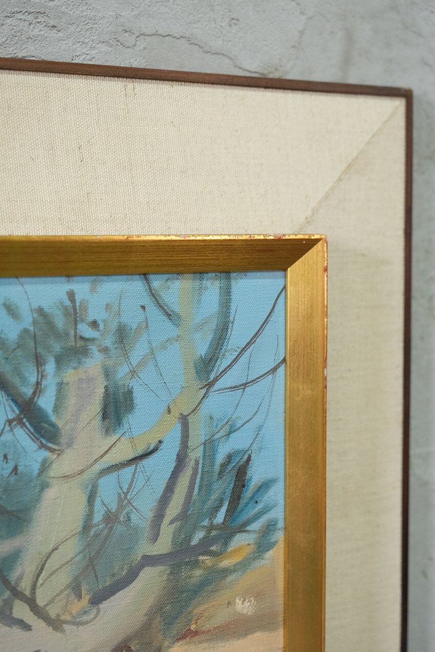 Ove Olson ( 1903-1975 ), Swedish Modern Painting, 1974, Oil on Canvas, Framed.