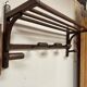 Old oak wall coat rack