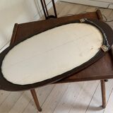 Seventies oval wall mirror