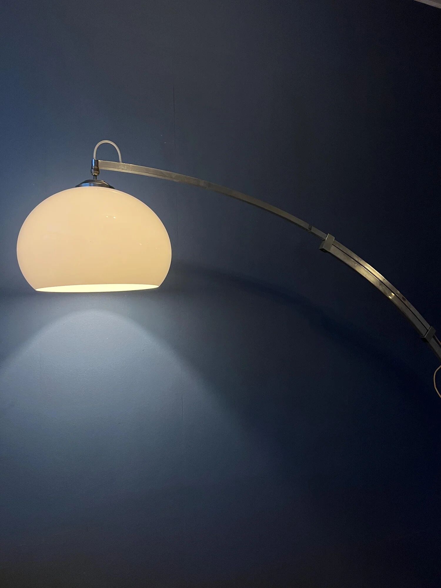 Vintage space age arc floor lamp in style of Guzzini