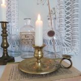 Vintage brass chamber candle holder