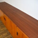 Scandinavian teak metal foot row