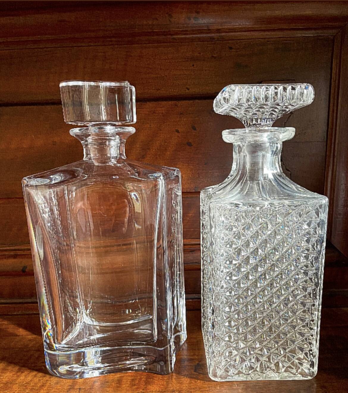 Curved Crystal Whiskey Decanter