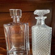 Carafe à whisky en cristal galbé