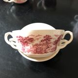 pink English tea service
