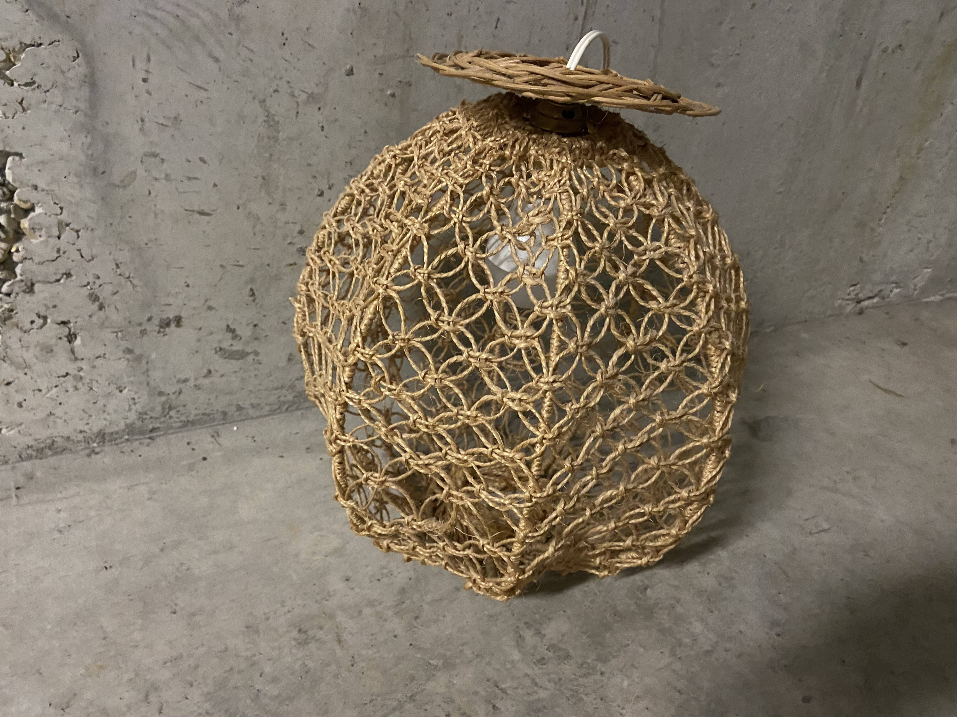 60s rope hanging lamp