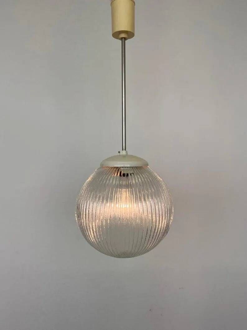 Design mid century Glass pendant - Czechoslovakia, 1970s / 6 pieces available